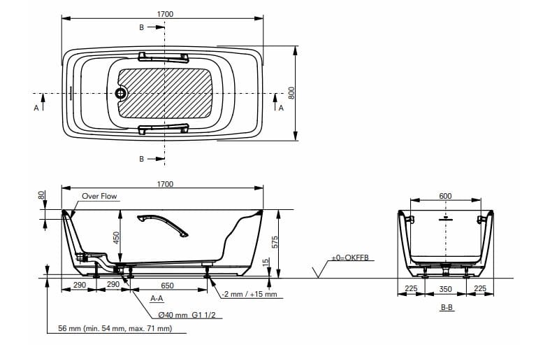 Прямоугольная ванна в центре комнаты TOTO FLOATING ARCH-00055631 - Вид №4