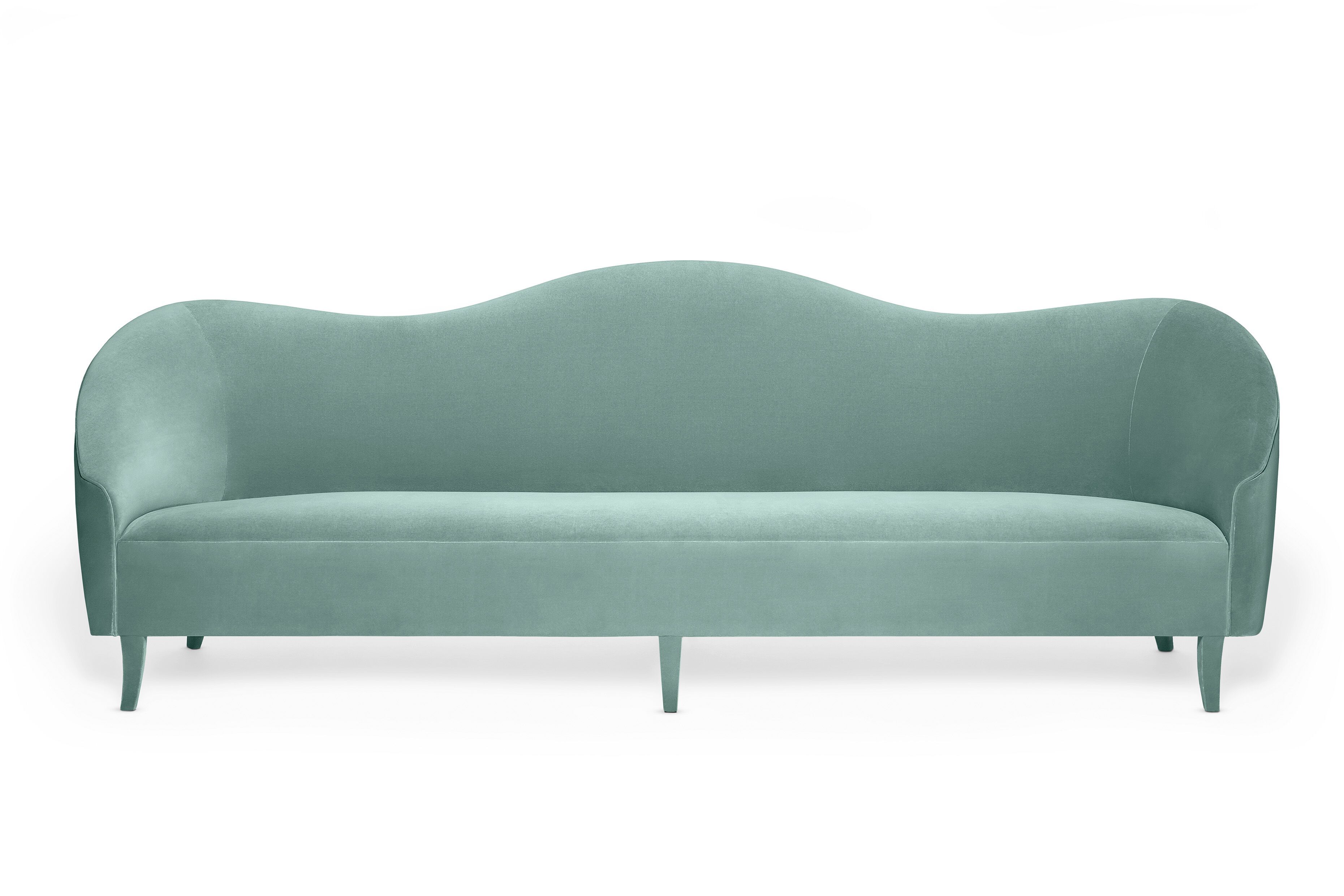 3-местный бархатный линейный диван Munna ROSIE ARCH-00049202 - Вид №5