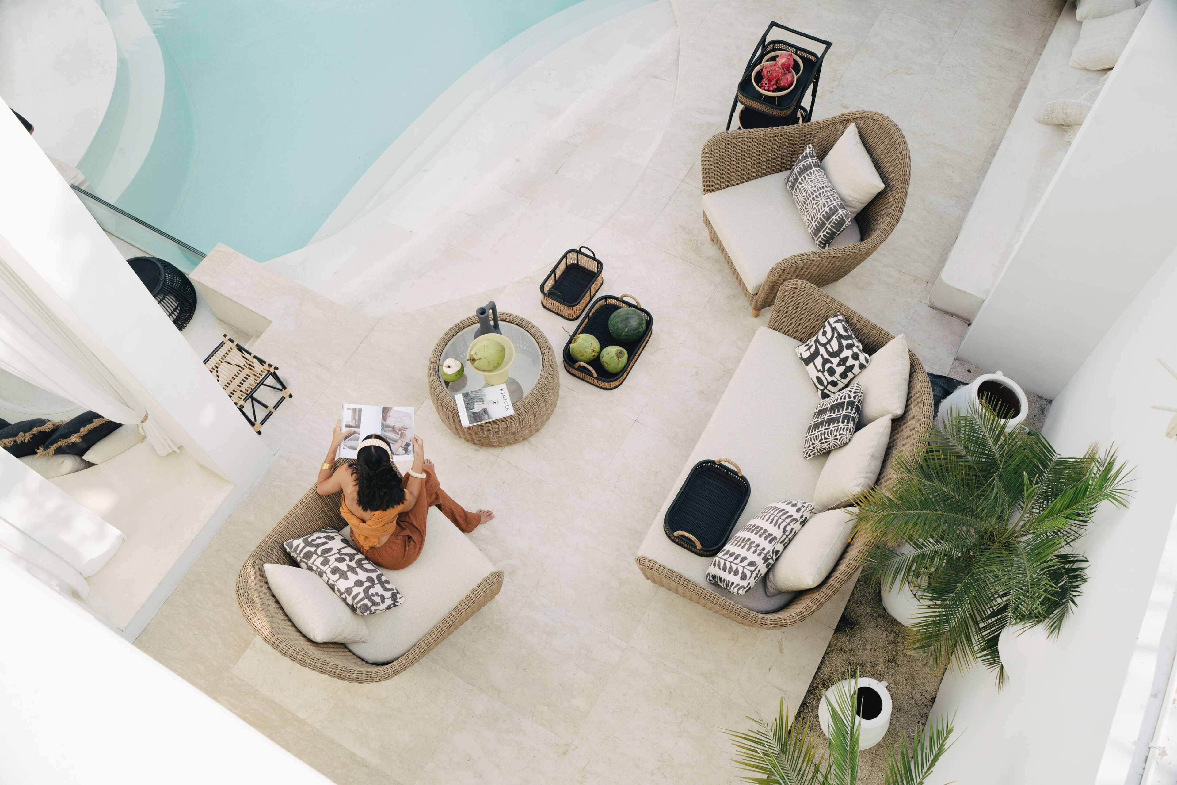 Круглый веревочный садовый столик cbdesign Zoya ARCH-00108245 - Вид №2