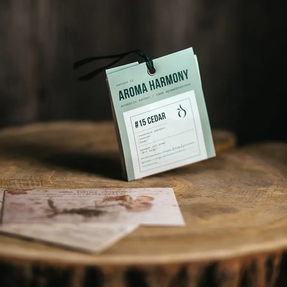 Саше ароматическое Aroma Harmony Кедр 10г зеленый STLM-2109652 - Вид №2