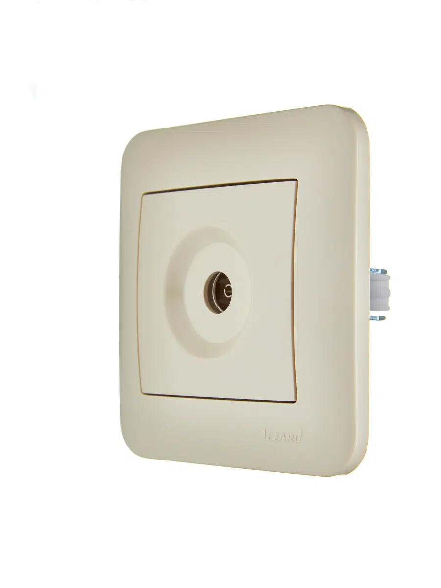 ASTI Розетка ТВ проходная крем LEZARD 7081-0303-129 - Вид №3