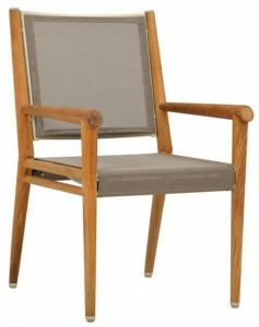JANUS et Cie Садовый стул из тика с подлокотниками Konos