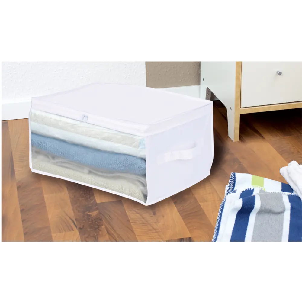 Santreyd Белый кофр для хранения 40×30×20 см с прозрачной вставкой 16292781 STLM-0006793 - Вид №1