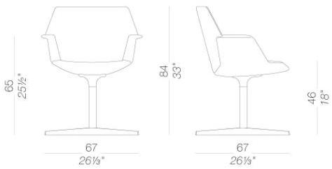 Lapalma Вращающееся кресло из ткани с 4 спицами Uno S233 - Вид №2