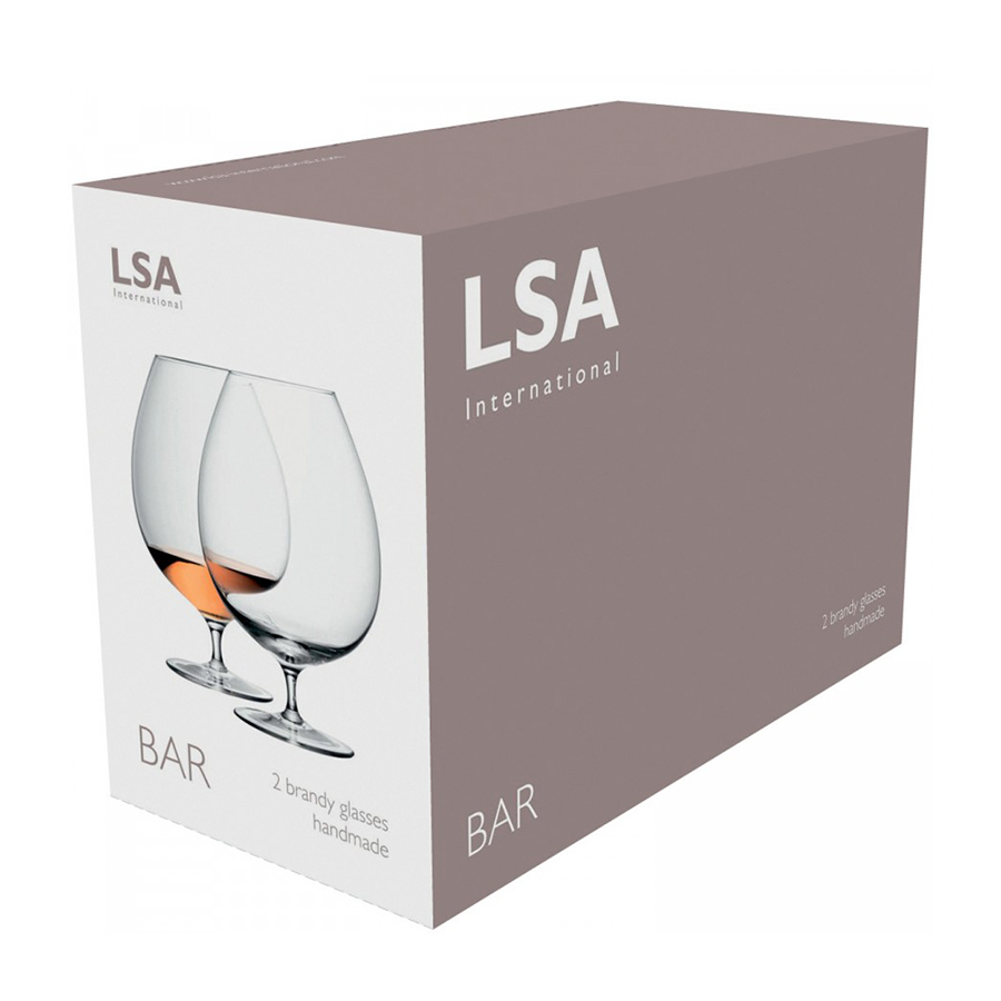 Набор бокалов для бренди bar 900 мл, 2 штуки LSA INTERNATIONAL BAR 00-3863004 Прозрачный - Вид №5