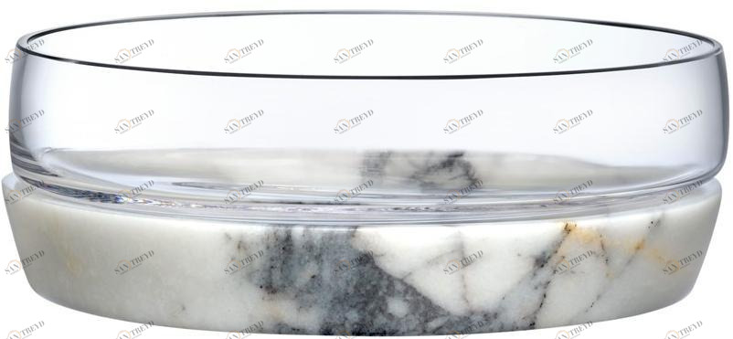 NUDE Хрустальная чаша с мраморным основанием Chill sun-id-1425722