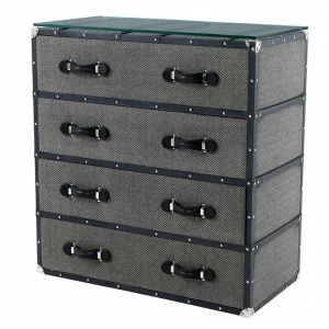 Комод дизайнерский с 4 ящиками серый Courchevel от Eichholtz EICHHOLTZ ДИЗАЙНЕРСКИЕ, EICHOLTZ 060901 Серый