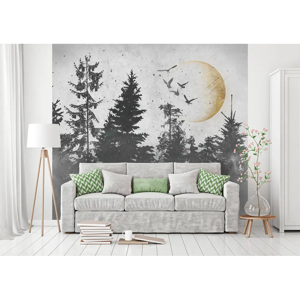 Фотообои Лунный пейзаж флизелиновые, 300x270 см, L13-211 FBRUSH 3D FLIZART STLM-2119643 - Вид №2