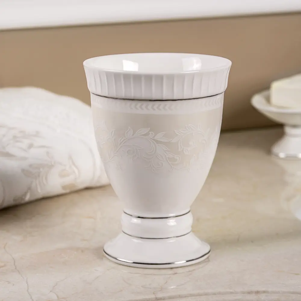 Стакан для зубных щёток настольный Verran Wess Elegance керамика цвет белый STLM-2155738 - Вид №1