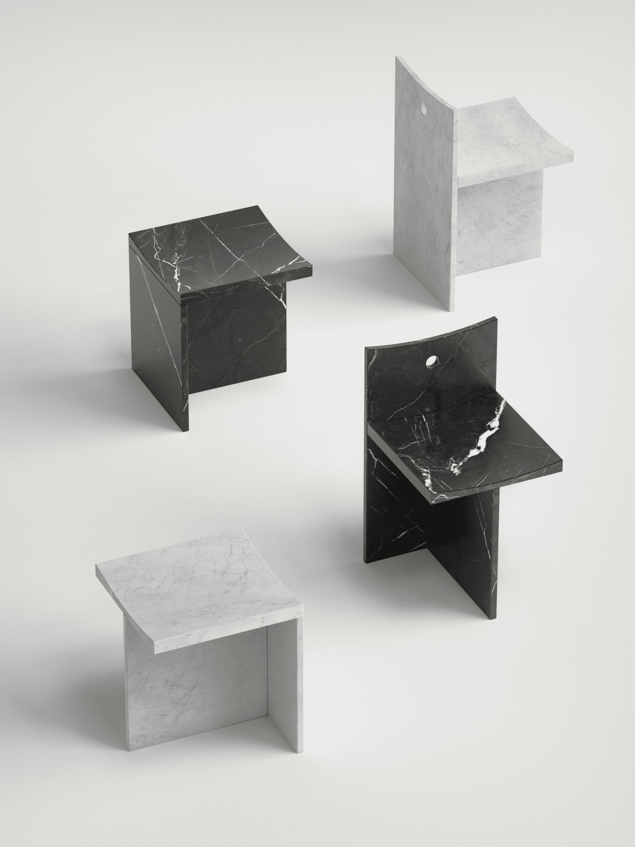 Черный мраморный табурет Marquina Pistore Marmi Pistore Marmi X McGannon Saad ARCH-00103235 - Вид №6