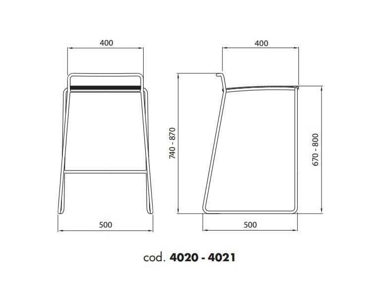 Высокий стальной штабелируемый стул ALMA DESIGN Estrosa ARCH-00138899 - Вид №6