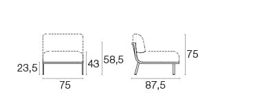 Тканевое мягкое садовое кресло emu Cabla ARCH-00070330 - Вид №9