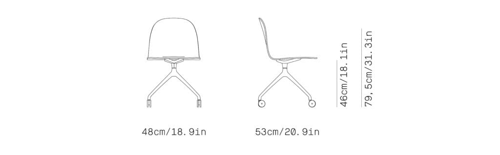 Вращающееся кресло с мягким сиденьем Omelette Editions TERRA SWIVEL ARCH-00097831 - Вид №3