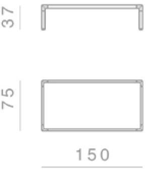 GHIDINI1961 Прямоугольный кожаный журнальный столик Frame sun-id-1488590 - Вид №5