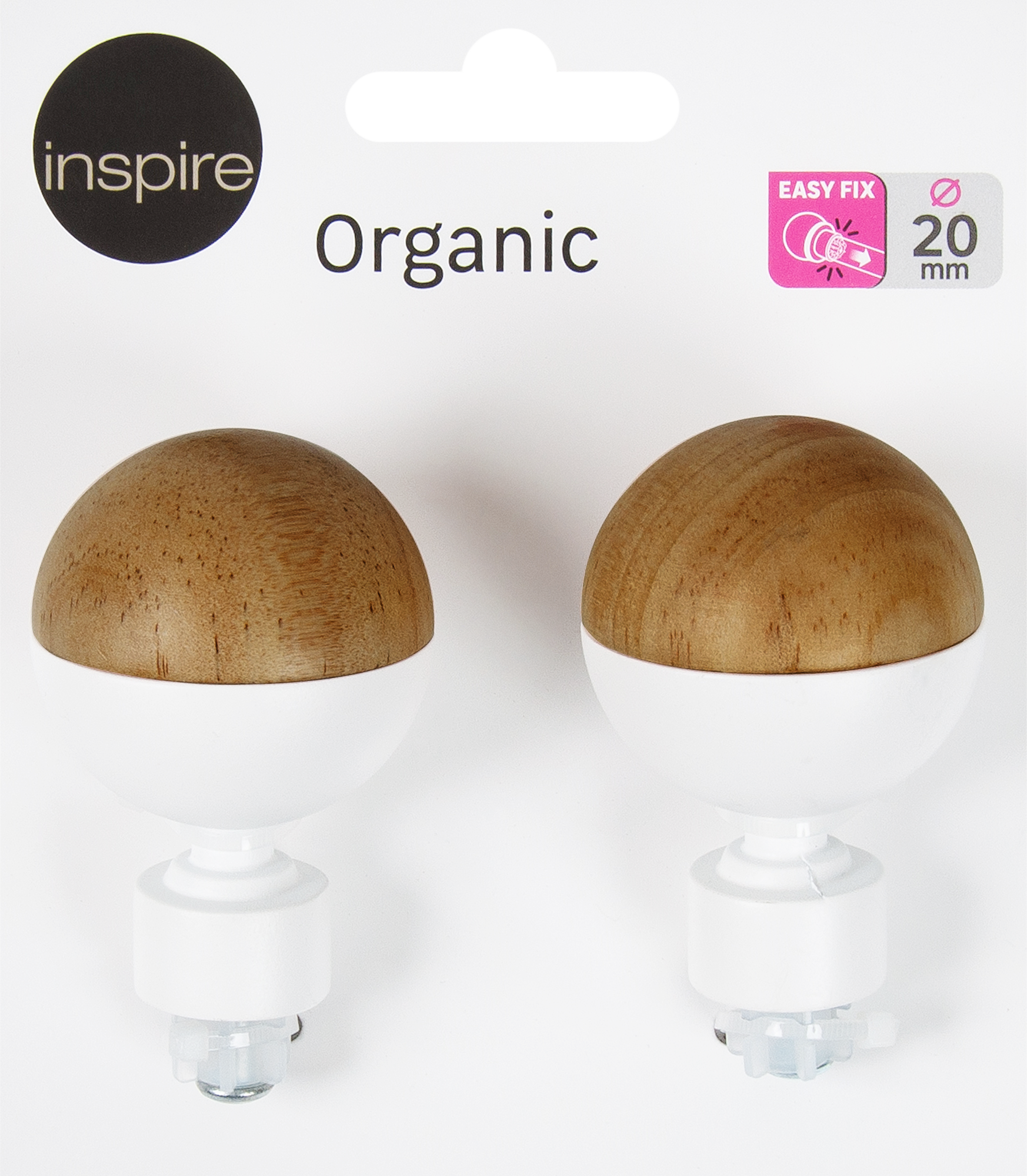 INSPIRE Деревянные шары-наконечники для карнизов белые матовые 6 см 82549303 STLM-0029519 - Вид №3