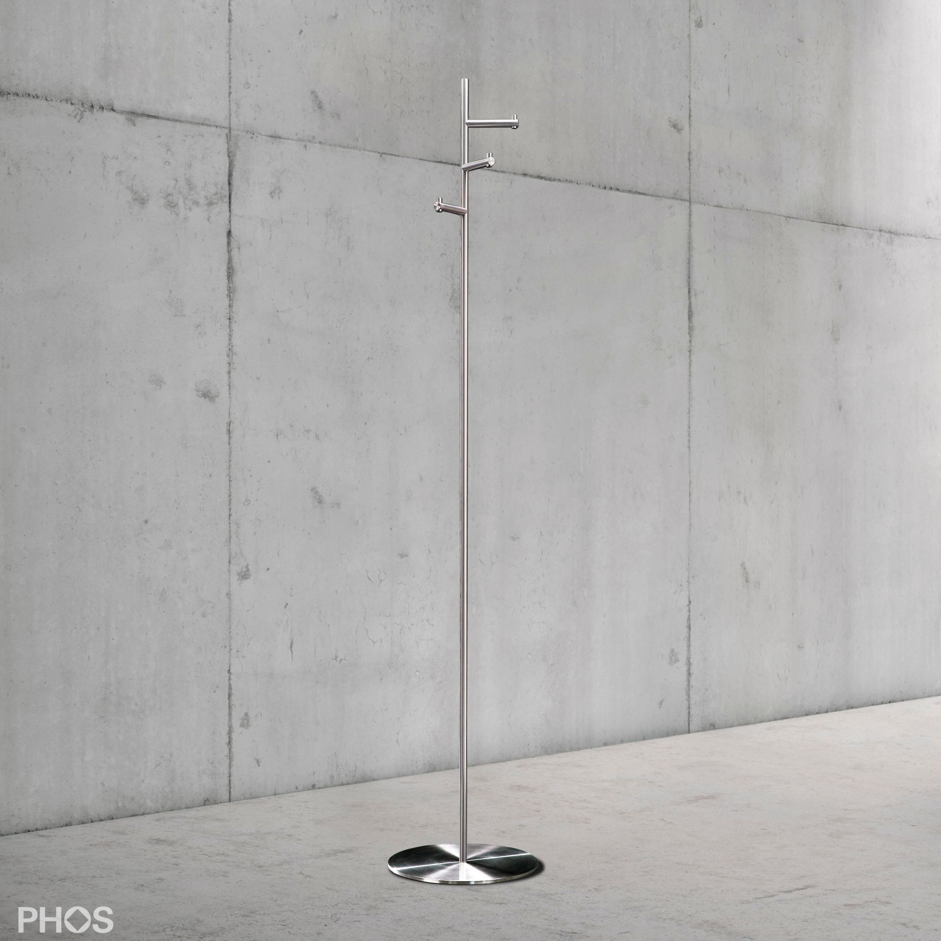 GSTH3SE-B Вешалка для полотенец и вешалка для одежды с 3 крючками для полотенец, основание: нержавеющая сталь. PHOS 