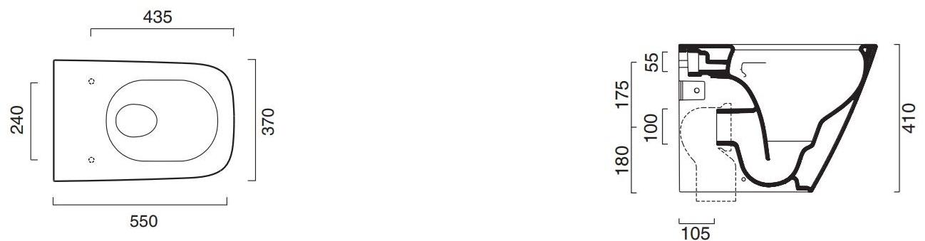 Подвесной унитаз настенный Белый CERAMICA CATALANO Green Италия sun-id-1438239 - Вид №8