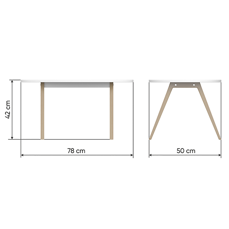 Столик детский молочный Classic ELLIPSE ELLIPSE CLASSIC 257798 Белый;бежевый Santreyd  - Вид №2
