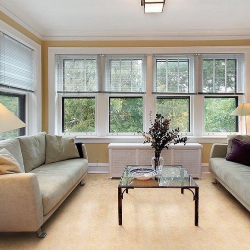 Кожаный пол CorkStyle Leather Boa Sand Натуральная кожа (Рельефная) 915х305 мм 1001500007 - Вид №1