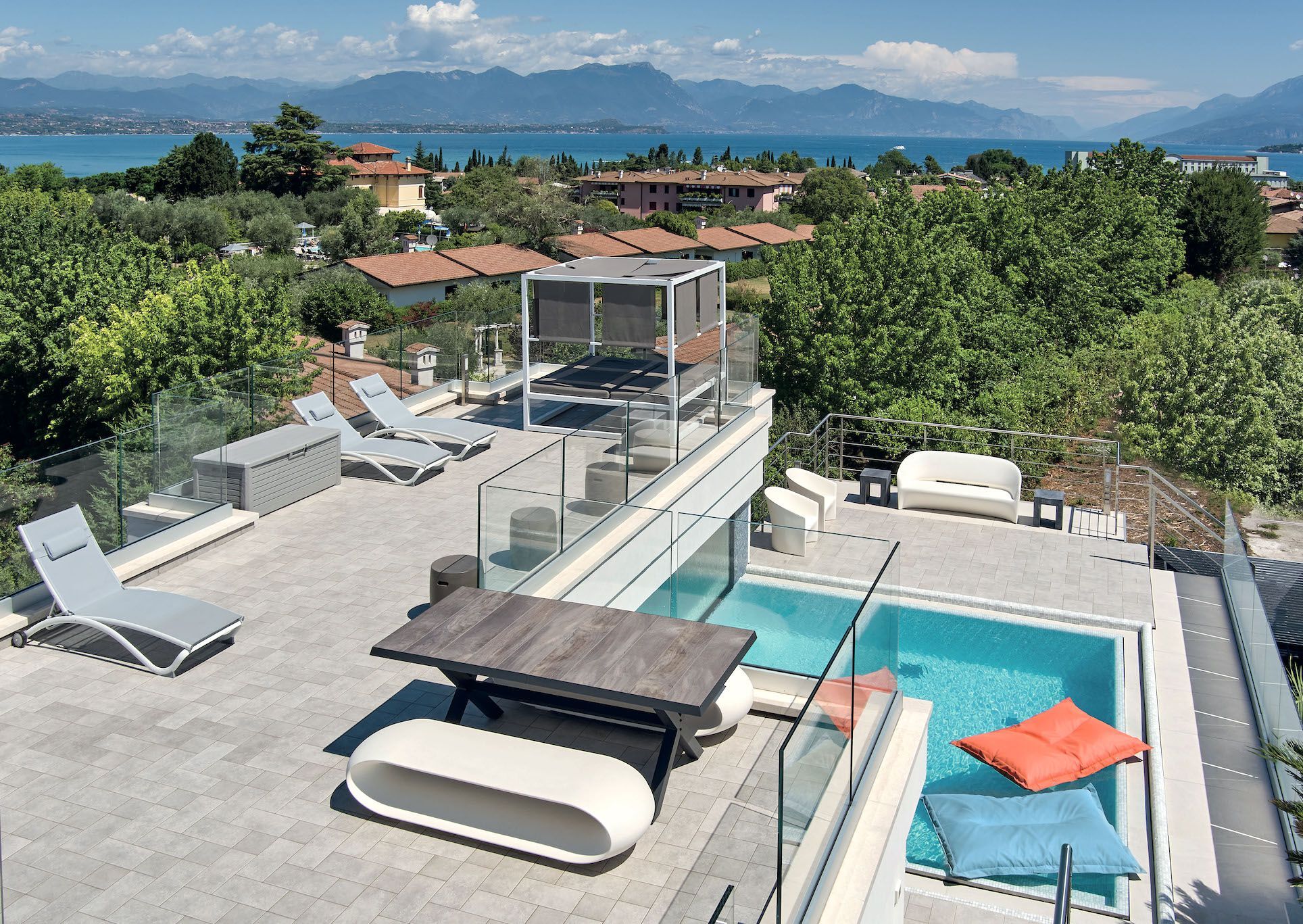 Стеклянный парапет для окон и балконов ALUVETRO система балюстрады GARDA ARCH-00123091 - Вид №8