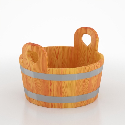 166 Шайка для бани (лиственница натуральная) Alyarus 