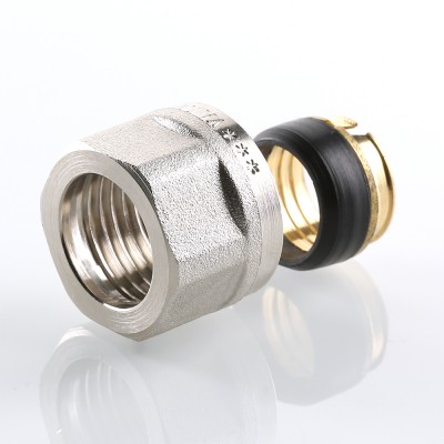 VTc.711.N.1504 Фитинг коллекторный обжимной для медной трубы Valtec 15 мм x 1/2"  - Вид №7