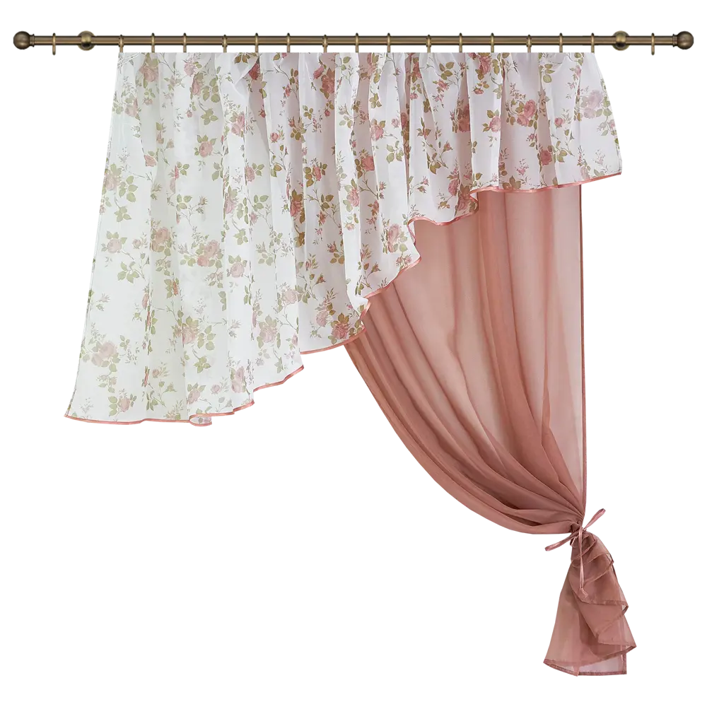 Комплект штор на ленте для кухни Византия 280x160 см цвет какао 89080638 STLM-2084621 WITERRA  - Вид №1