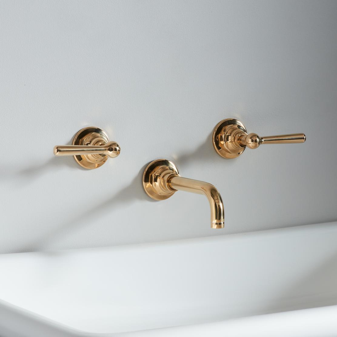 5-06-045 Смеситель для раковины настенный на 3 отверстия, излив 130 мм Bill & Ben The water monopoly 