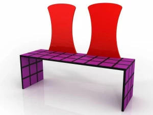 altreforme Скамья из алюминия Festa mobile, parigi anni venti