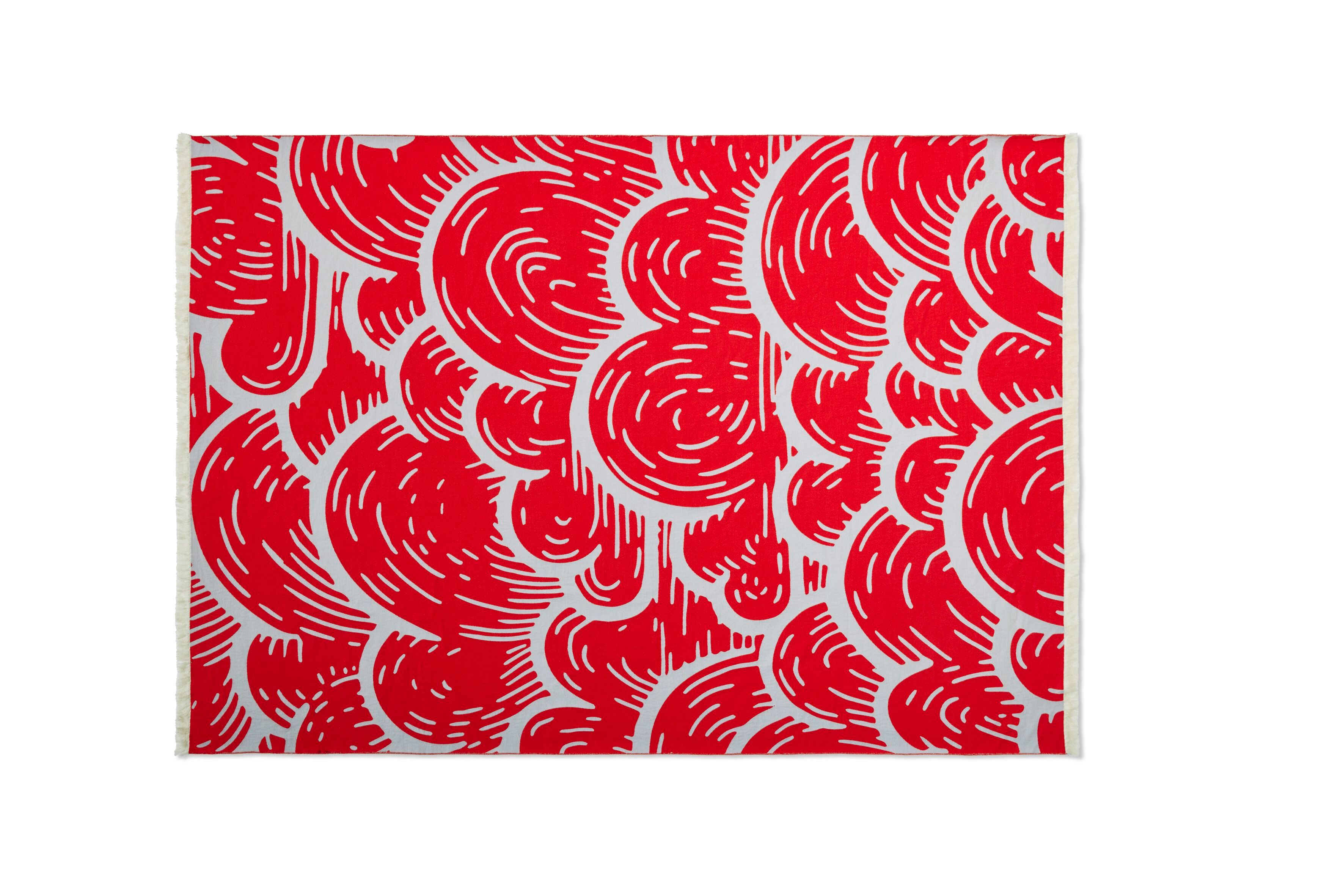 Плед с графическим рисунком из шерсти и хлопка CASSINA TONCLOUD ARCH-00079596 - Вид №1