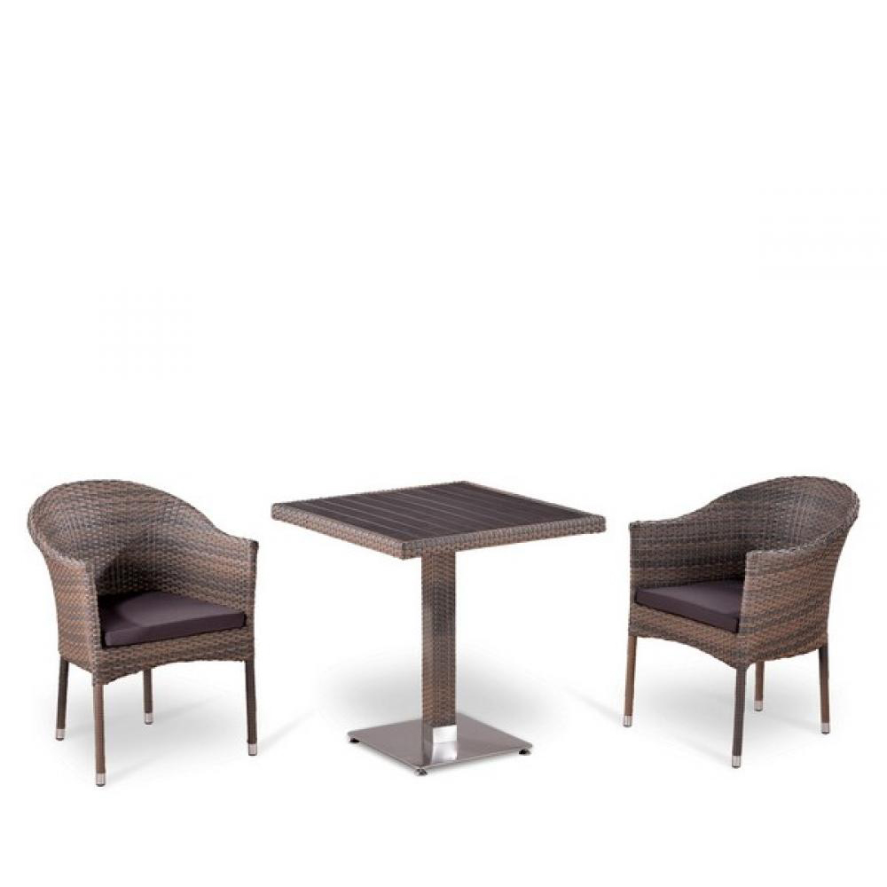 Мебель из ротанга серая на 2 персоны Mims AFINA  241004 Серый  - Вид №1