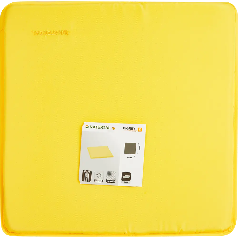 NATERIAL Bigrey - Желтая подушка для садового стула 40×40 см 82565886 STLM-0030179 - Вид №3