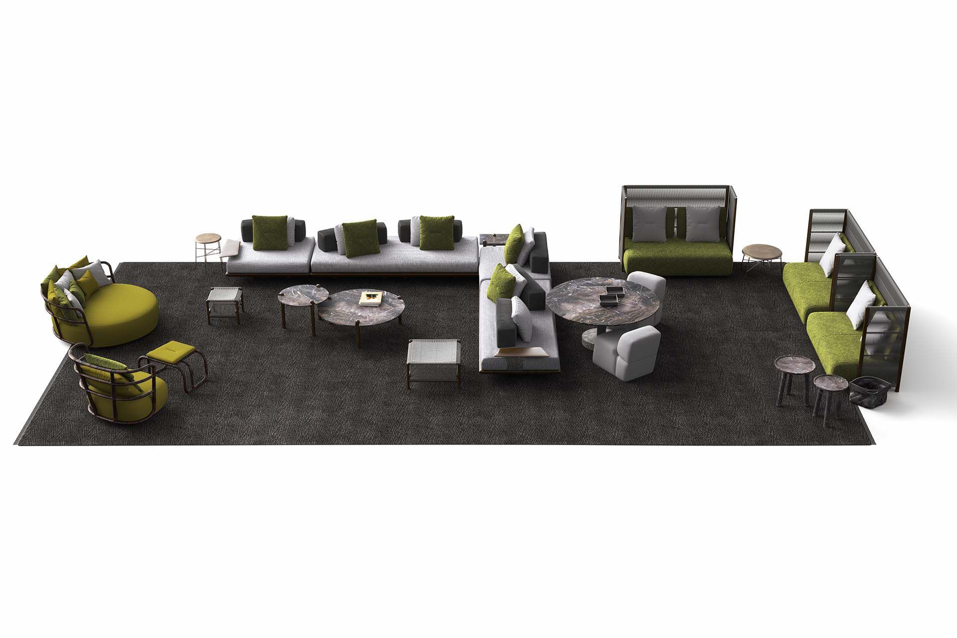 Мраморный круглый садовый столик Exteta Caprera ARCH-00004590 - Вид №1