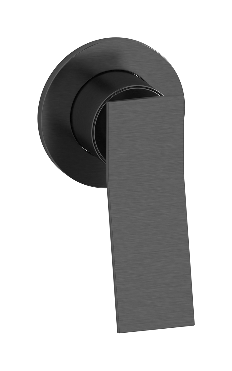 Внешние части встроенного смесителя на 1 потребителя WE ARE IB wa202os Brushed Black Chrome Wave