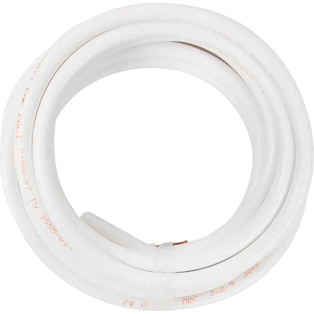 Провод ОРЕОЛ ПВС 3х2.5 белый для подключения электрооборудования 82725579 STLM-1119075 - Вид №2