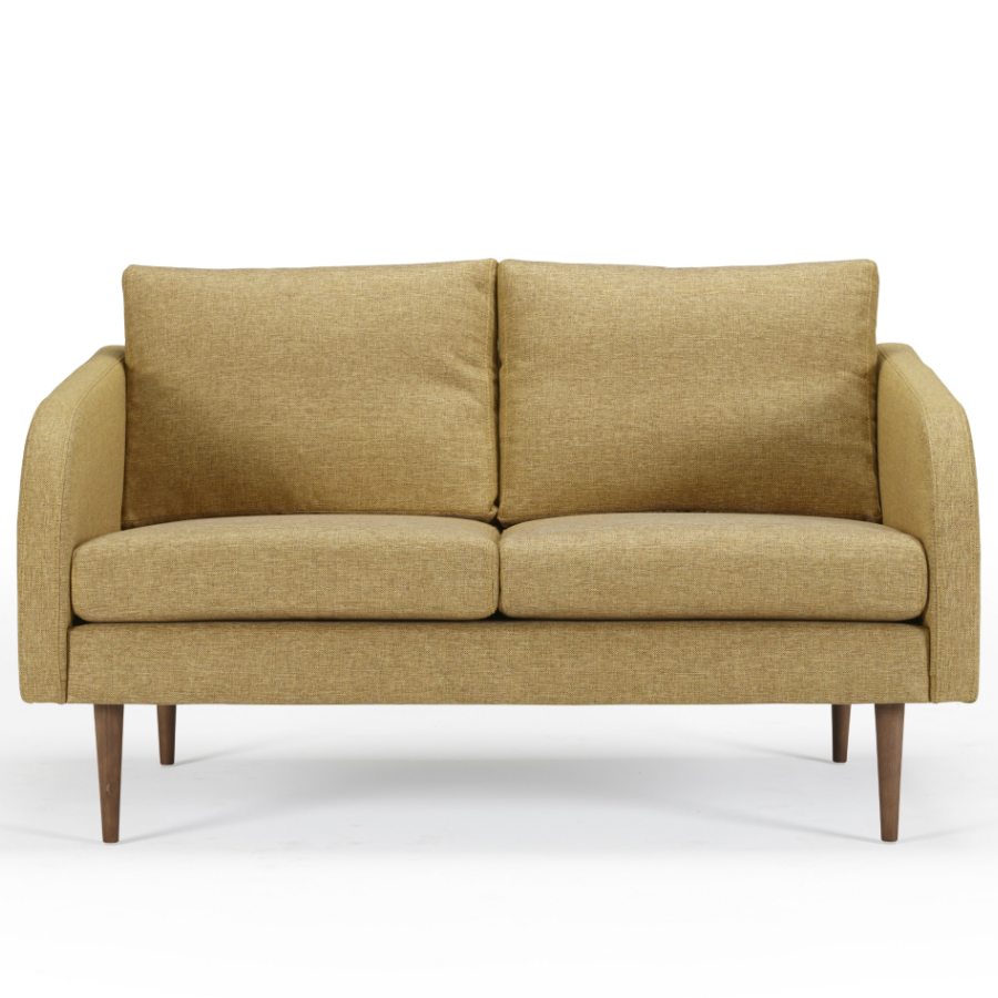 Диван двухместный Hugo с ножками из дуба/ореха, песочный Kragelund 37002248241 - Вид №1
