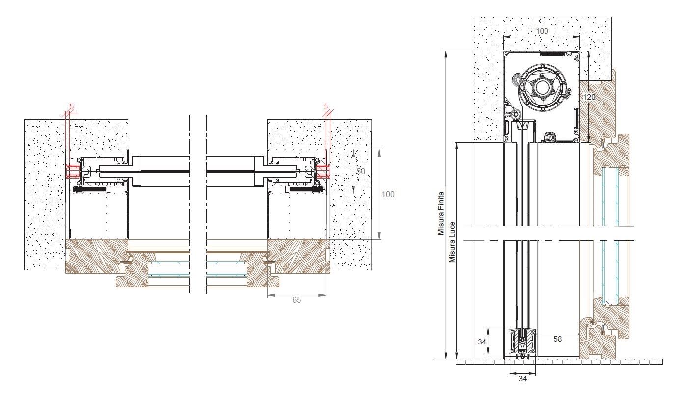 Вертикальная встраиваемая москитная сетка Mv Line москитные сетки-большие встроенные размеры ARCH-00020996 - Вид №4