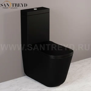 511731 Компакт унитаз с бачком Черный Kerasan Tribeca Италия