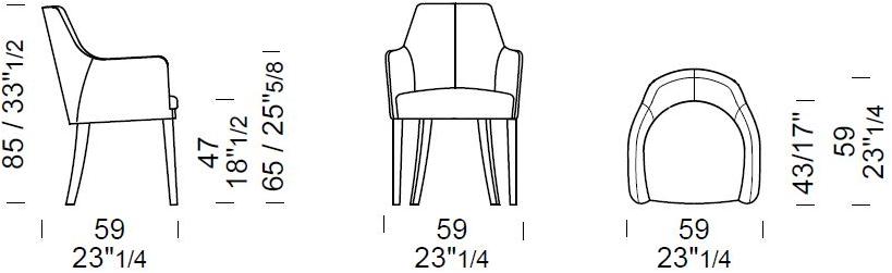 Borzalino Стул с обивкой и подлокотниками sun-id-1445819 - Вид №1