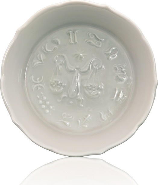 93213 Meissen Розетка 8см "Весы" (белая) Фарфор 