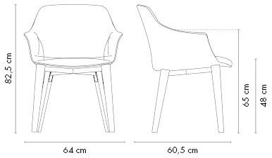 MOBLIBERICA Стул с обивкой и подлокотниками Kedua sun-id-1476583 - Вид №26