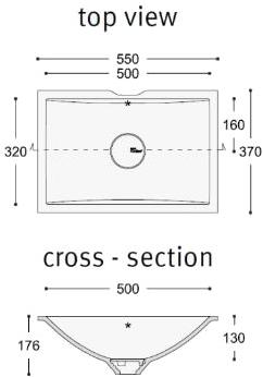 7410, 7420 Встроенная раковина под столешницу овальная Corian® Design  - Вид №4