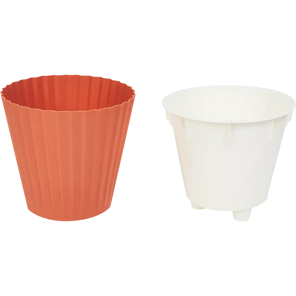 Горшок цветочный Engreen Sand D190 ø19 h17.7 см 3.3л пластик коричневый INGREEN STLM-2037802 - Вид №1