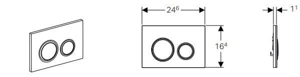 Стеклянная панель управления туалетом Geberit Sigma ARCH-00079758 - Вид №2