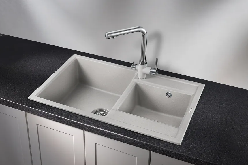 8201, БАЗАЛЬТ, кухонная мойка, кварц GRANULA 8201-ST272