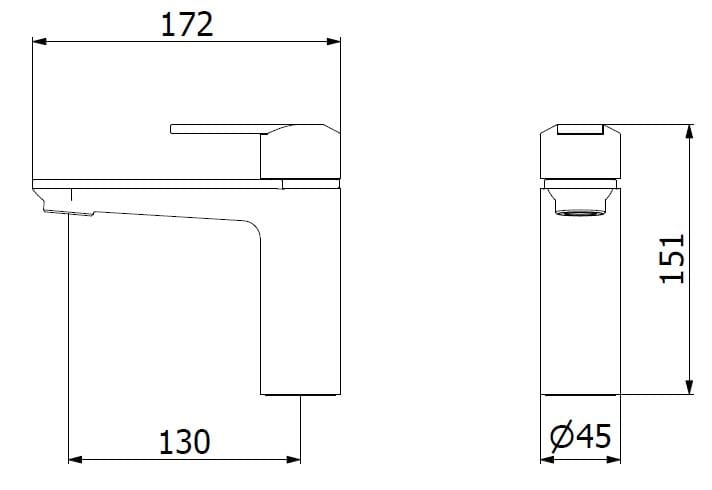 Однорычажный смеситель для раковины с автоматическим сливом IB C-67 ARCH-00148745 - Вид №17