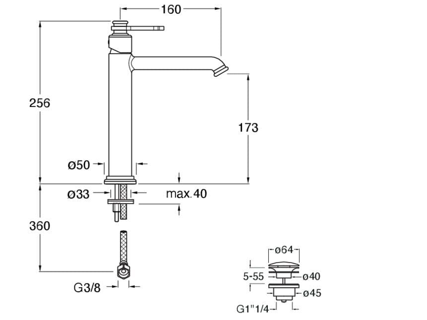 Смеситель для раковины с раковиной CRISTINA Rubinetterie Маяк ARCH-00109409 - Вид №2