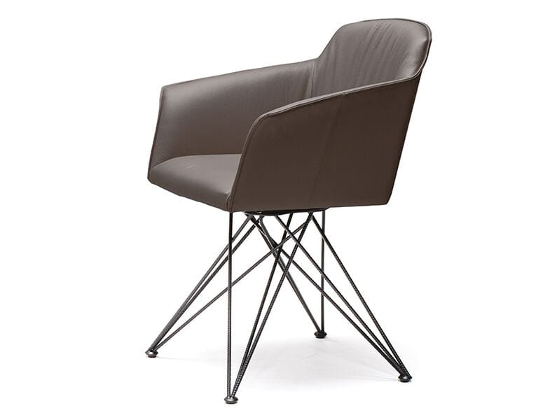 Кожаный поворотный стул с подлокотниками Cattelan italia Flaminia-Flaminio ARCH-00110521