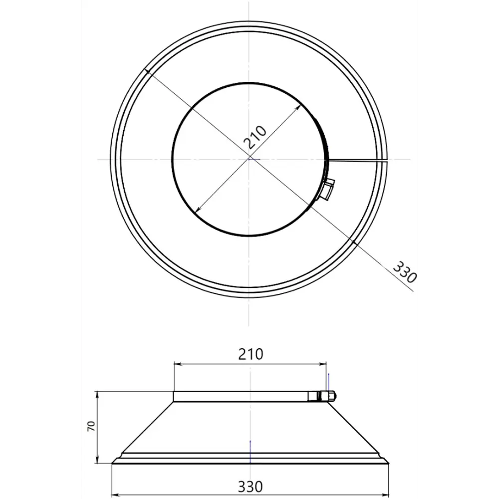 Юбка для элементов Металлик и Ко D210 мм 430/0.5 мм STLM-2015313 - Вид №1