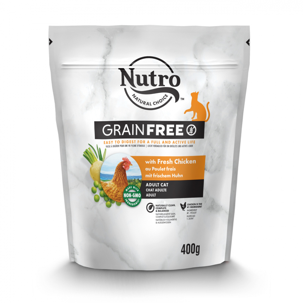 ПР0059462 Корм для кошек со свежей курицей и экстрактом розмарина сух. 400г NUTRO 